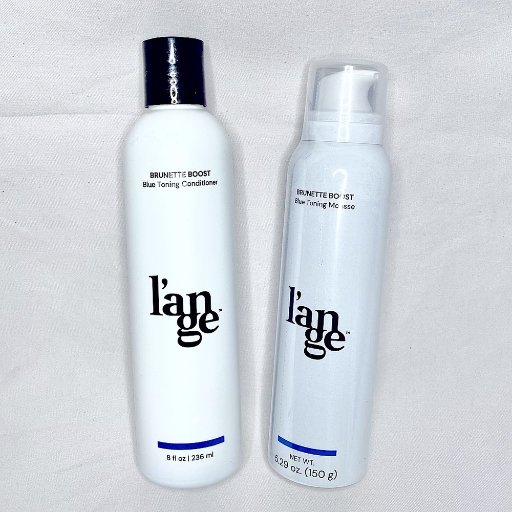 Lange Brunette Boost Blue Toning Conditioner + Mousse Set
